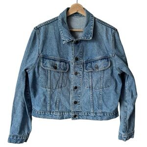 Leigh Morgan Light Wash Denim Jacket Women's Size Large
